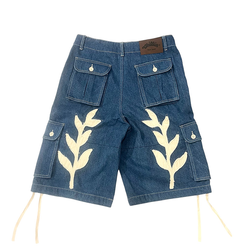CARGO DENIM SHORTS