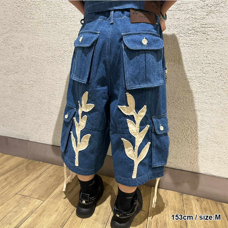 CARGO DENIM SHORTS