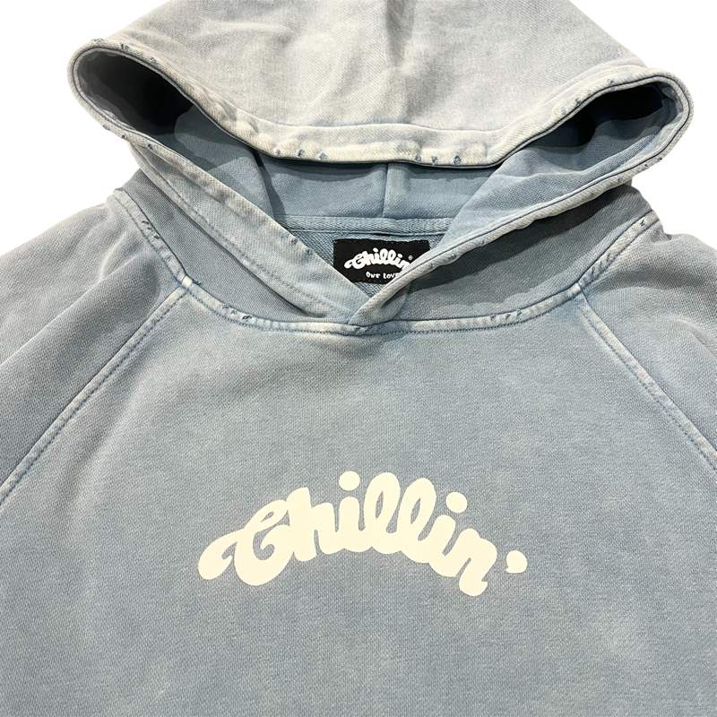 CROPPED HOODIE -LIGHT BLUE-