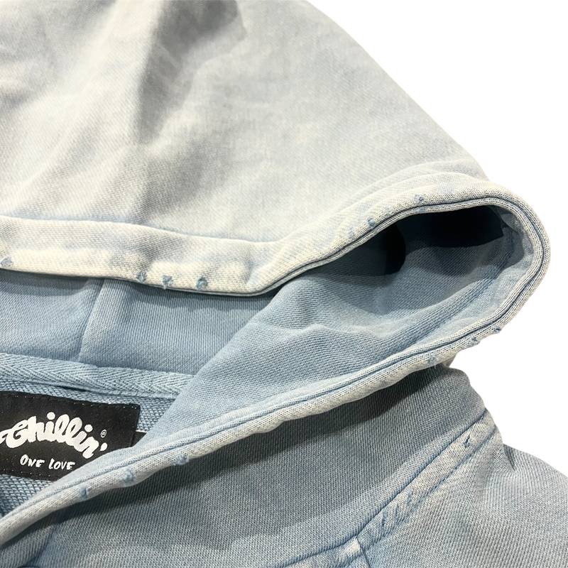 CROPPED HOODIE -LIGHT BLUE-