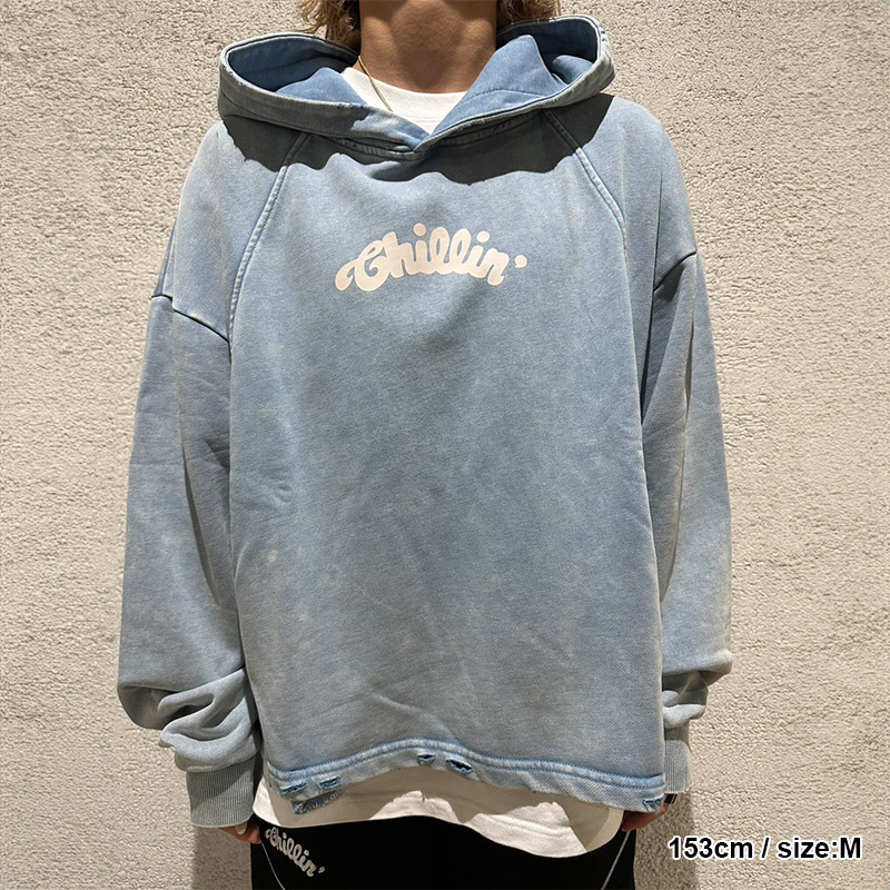 CROPPED HOODIE -LIGHT BLUE-
