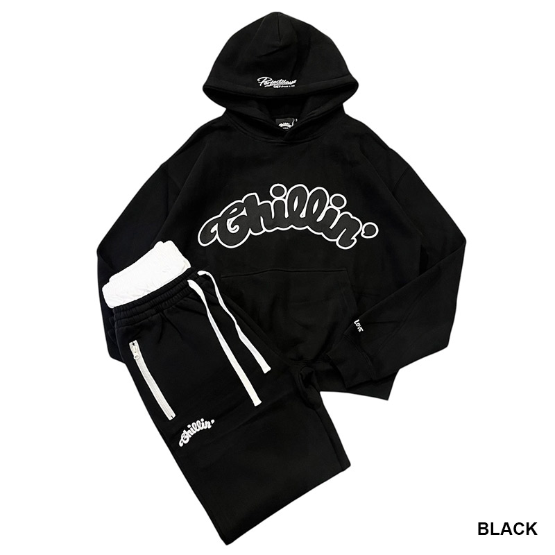 BIG LOGO LAYERED SWEAT SET UP -2.COLOR-