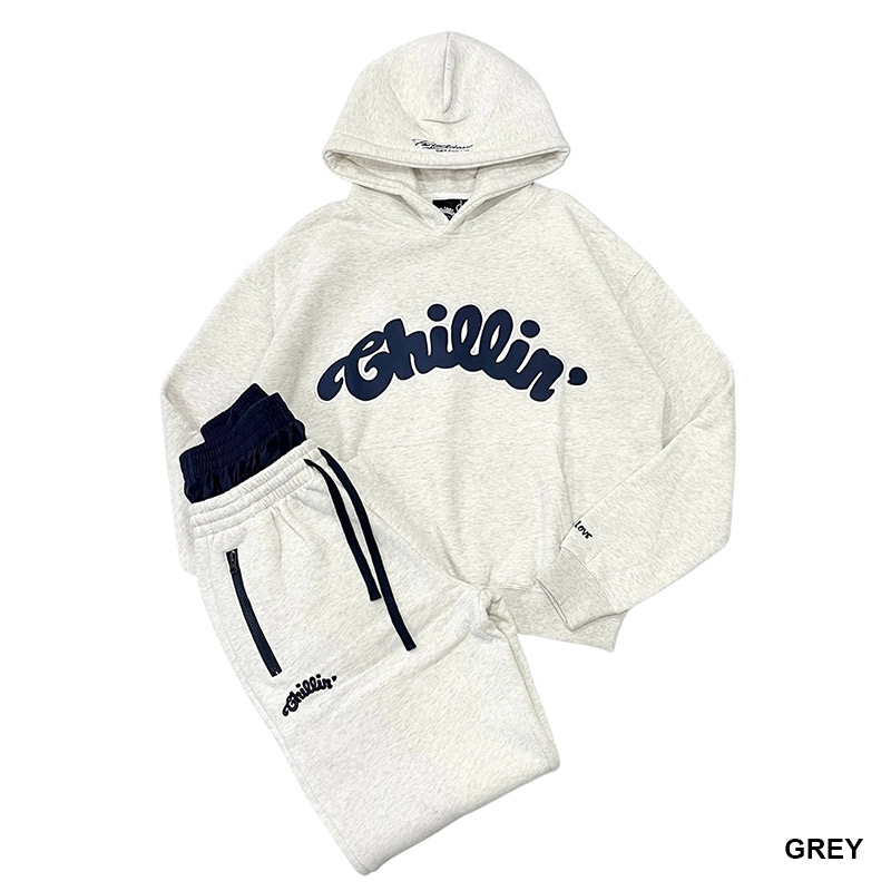 BIG LOGO LAYERED SWEAT SET UP -2.COLOR-
