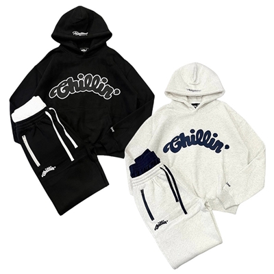 BIG LOGO LAYERED SWEAT SET UP -2.COLOR-