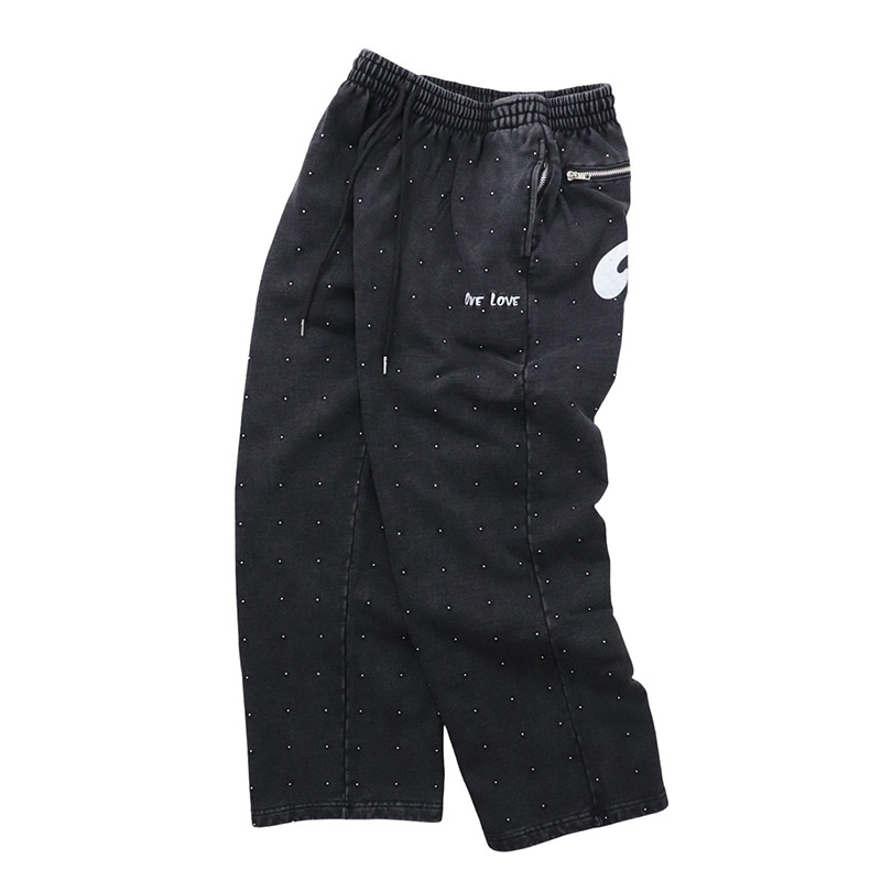 STUDS LONG SWT PANTS -BLACK-