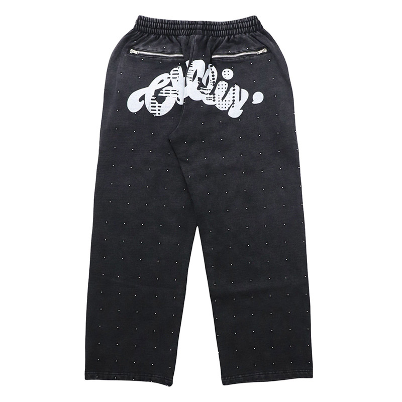 STUDS LONG SWT PANTS -BLACK-