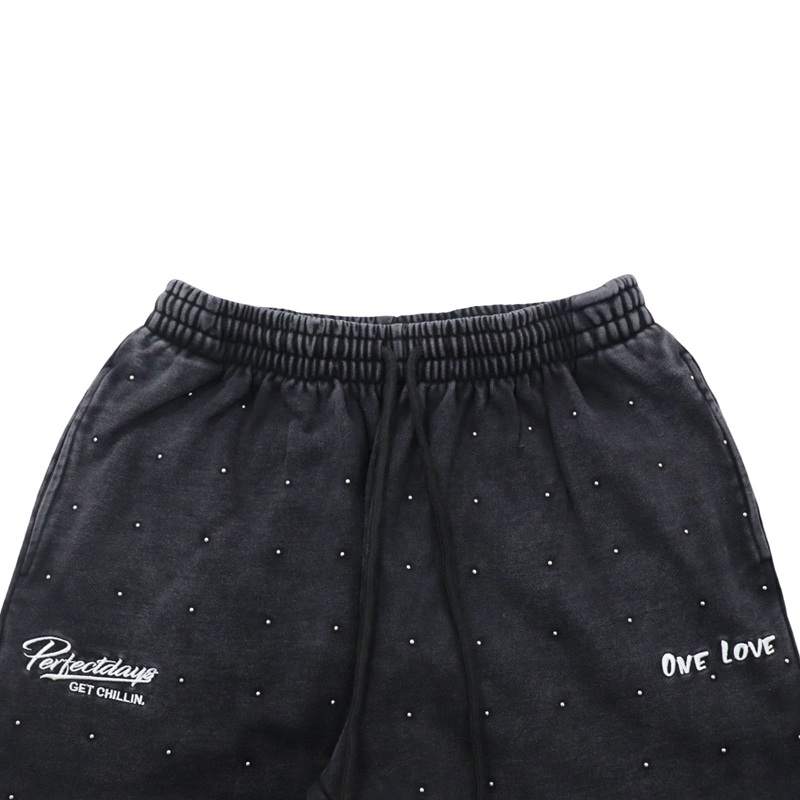 STUDS LONG SWT PANTS -BLACK-