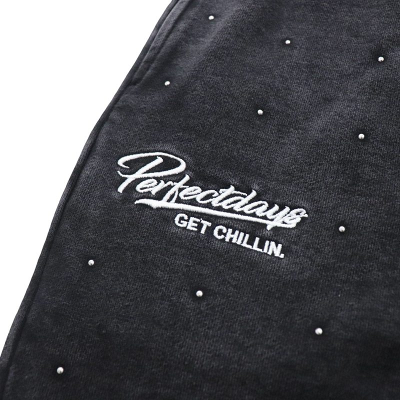 STUDS LONG SWT PANTS -BLACK-