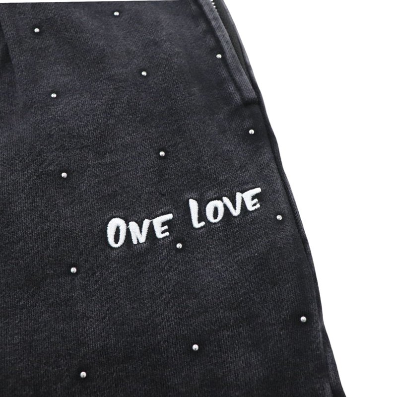 STUDS LONG SWT PANTS -BLACK-
