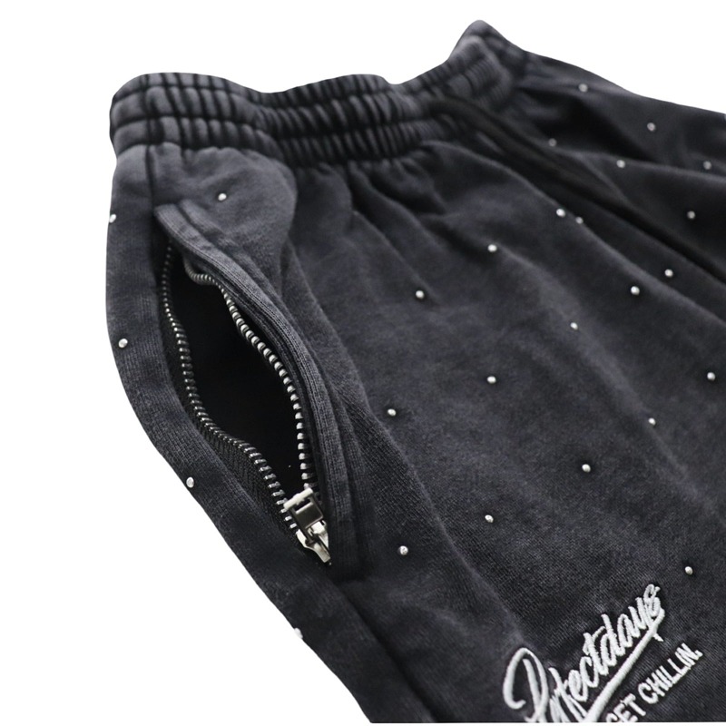 STUDS LONG SWT PANTS -BLACK-