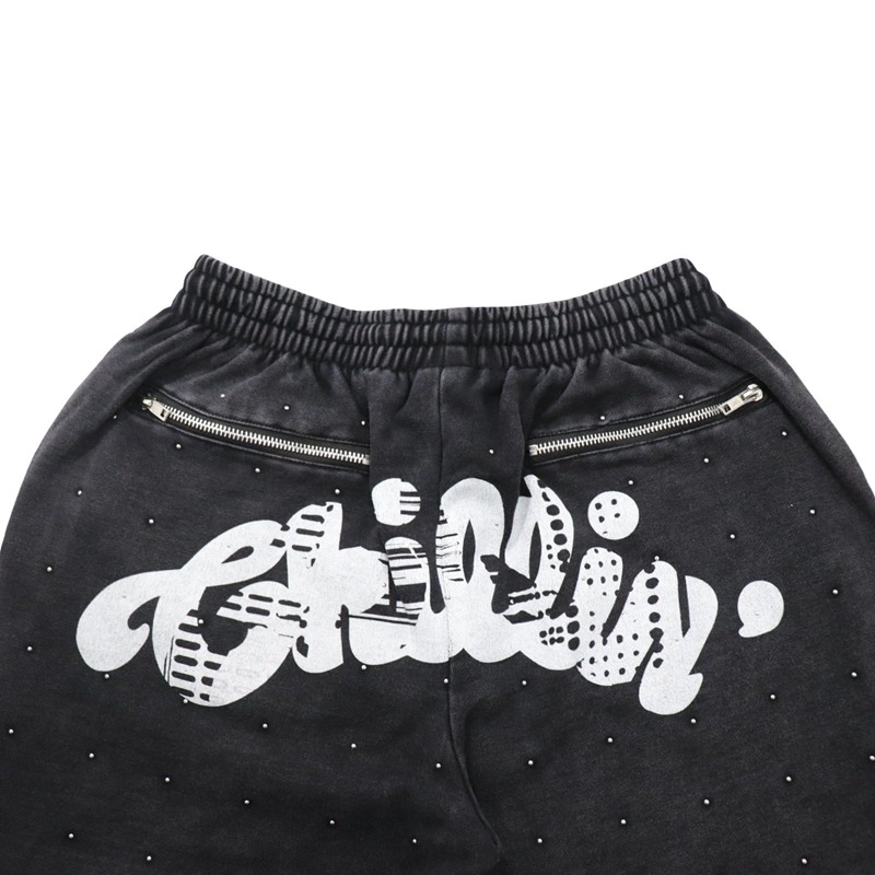 STUDS LONG SWT PANTS -BLACK-
