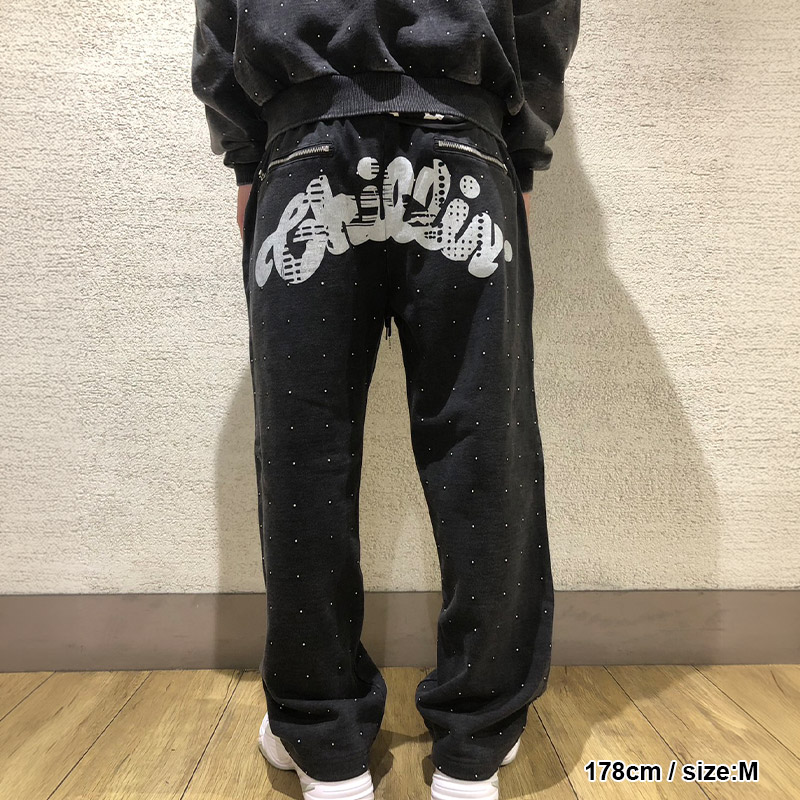STUDS LONG SWT PANTS -BLACK-