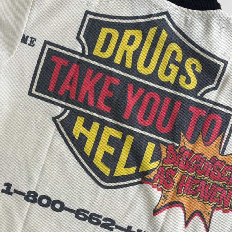 DRUGS TAKE YOU TO HELL WAFFLE LS -NATURAL-