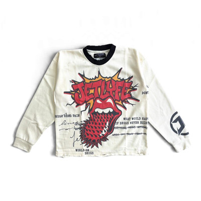 DRUGS TAKE YOU TO HELL WAFFLE LS -NATURAL-
