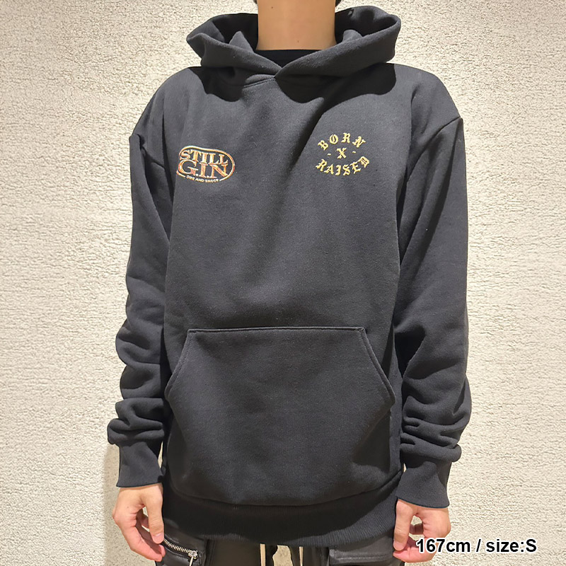 STILL G.I.N. × BORN X RAISED/ HOODIE -BLACK-