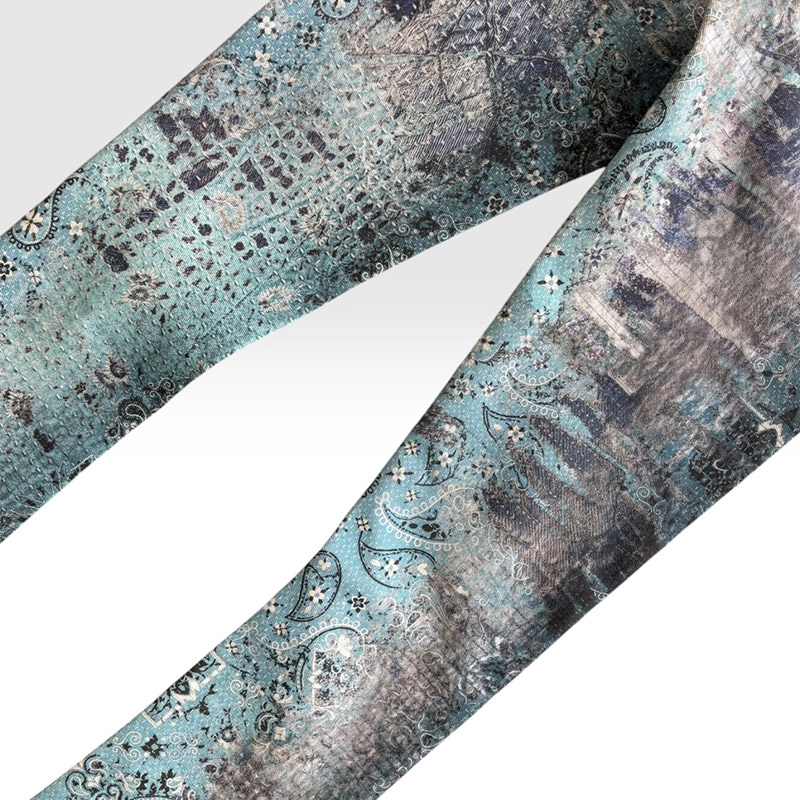 FROSTED PAISLEY DENIM -BLUE-