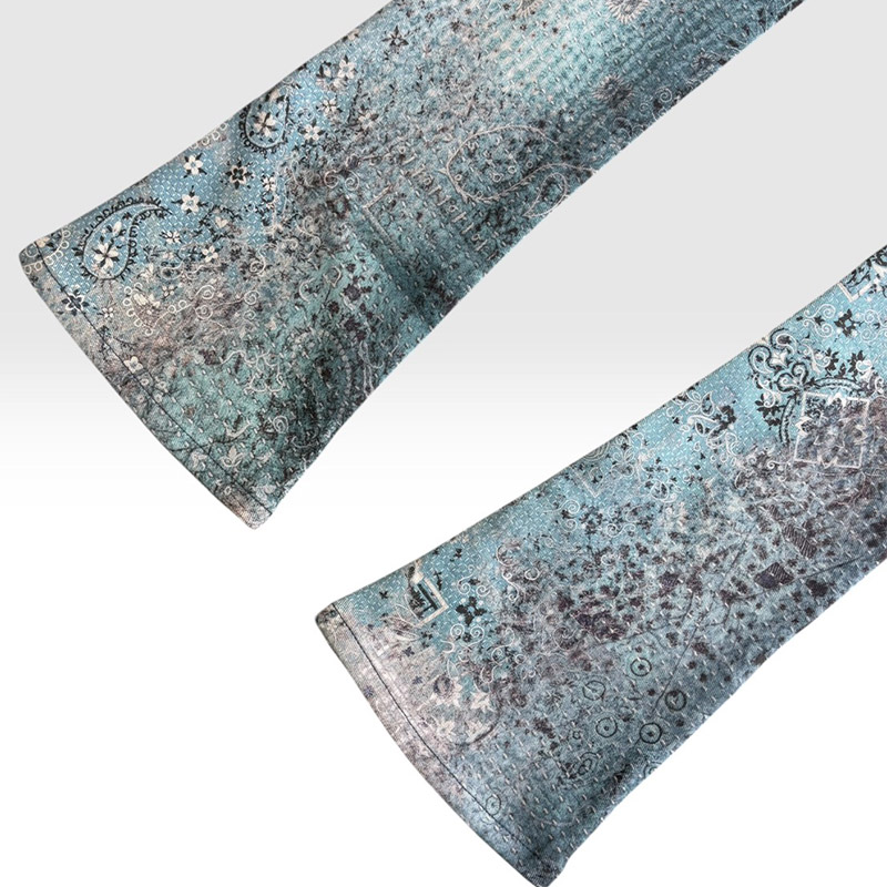FROSTED PAISLEY DENIM -BLUE-