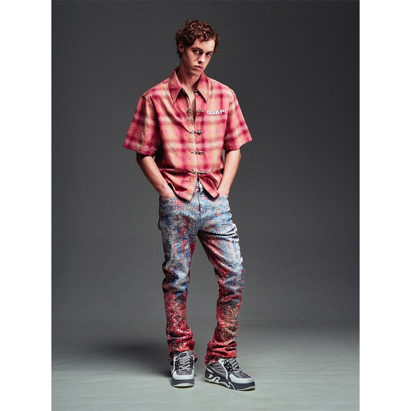 RED DUST BANDANA DENIM -RED-