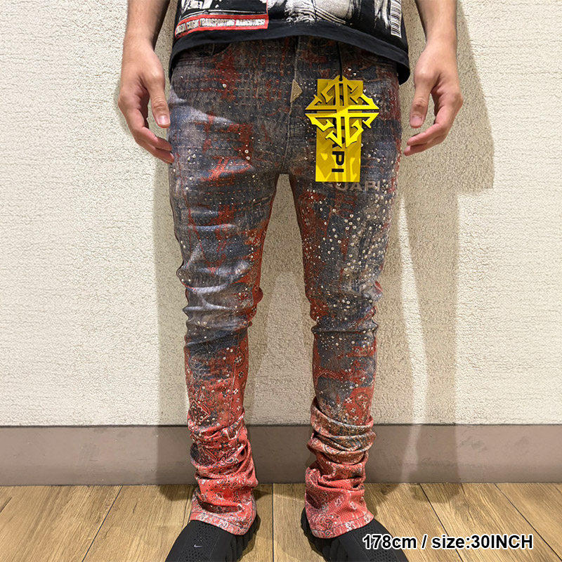 RED DUST BANDANA DENIM -RED-