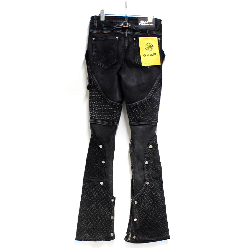 VINTAGE BLACK STEEL PLATE DENIM -BLACK-