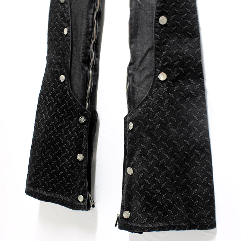 VINTAGE BLACK STEEL PLATE DENIM -BLACK-