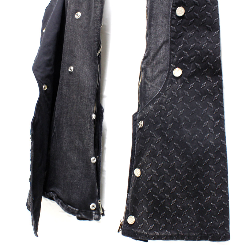VINTAGE BLACK STEEL PLATE DENIM -BLACK-