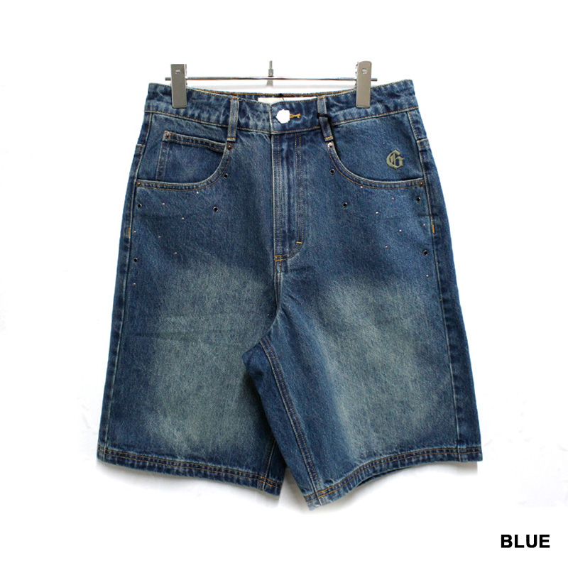 CHIEF WATCHER BAGGY DENIM SHORTS -2.COLOR-