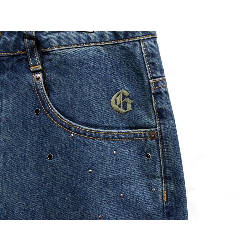 CHIEF WATCHER BAGGY DENIM SHORTS -2.COLOR-