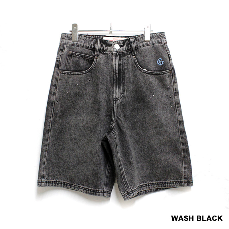 CHIEF WATCHER BAGGY DENIM SHORTS -2.COLOR-