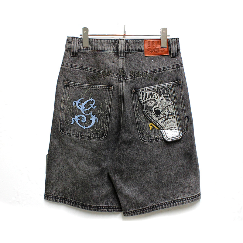 CHIEF WATCHER BAGGY DENIM SHORTS -2.COLOR-