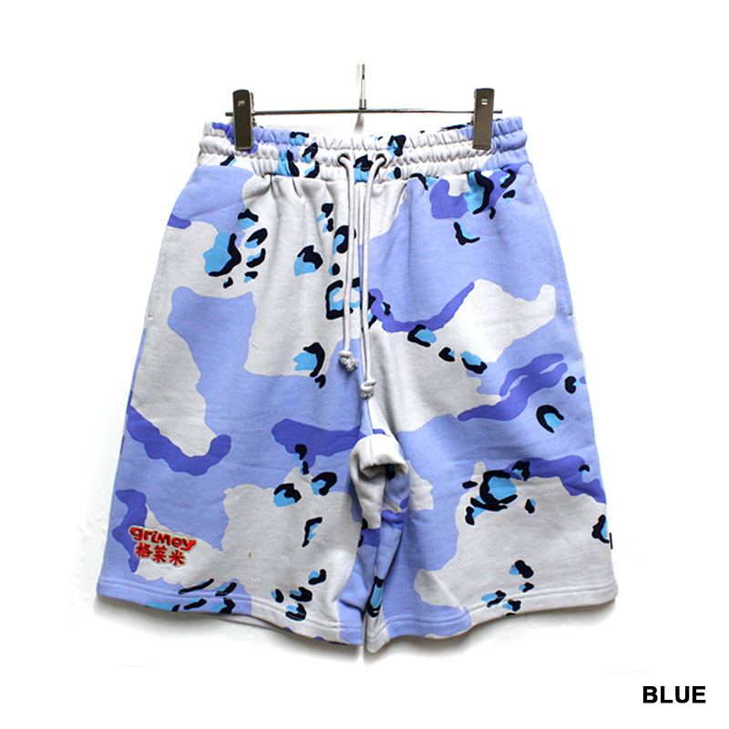 CONCREAT JUNGLE ALL OVER PRINT BAGGY SWEAT SHORTS -2.COLOR-