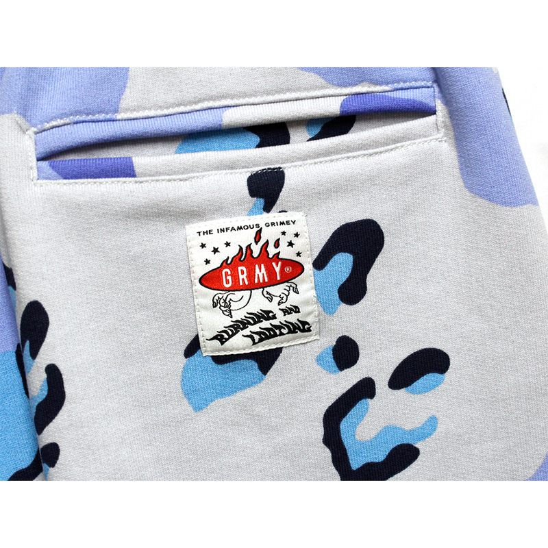 CONCREAT JUNGLE ALL OVER PRINT BAGGY SWEAT SHORTS -2.COLOR-