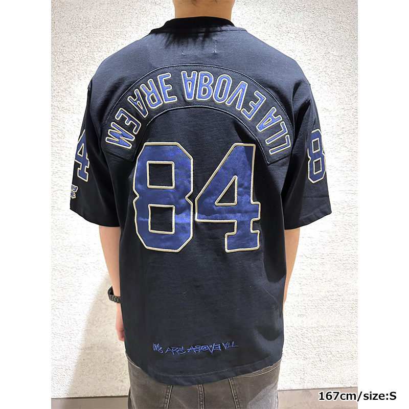 CONCREAT JUNGLE ALL OVER PRINT V NECK OVERSIZED TEE -BLACK-