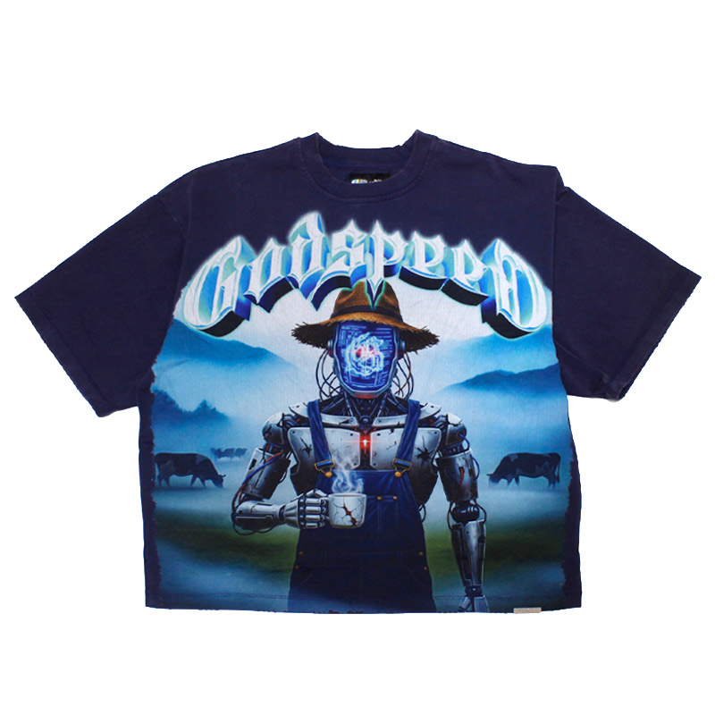 AURA FARM T-SHIRT -NAVY-