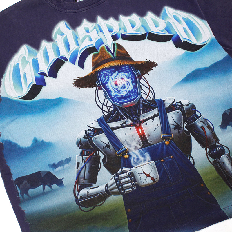 AURA FARM T-SHIRT -NAVY-