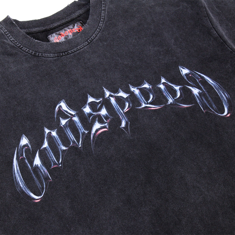 SYMMETRICAL LOGO T-SHIRT -W.BLACK-