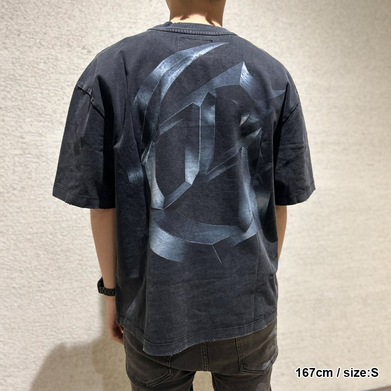 SYMMETRICAL LOGO T-SHIRT -W.BLACK-