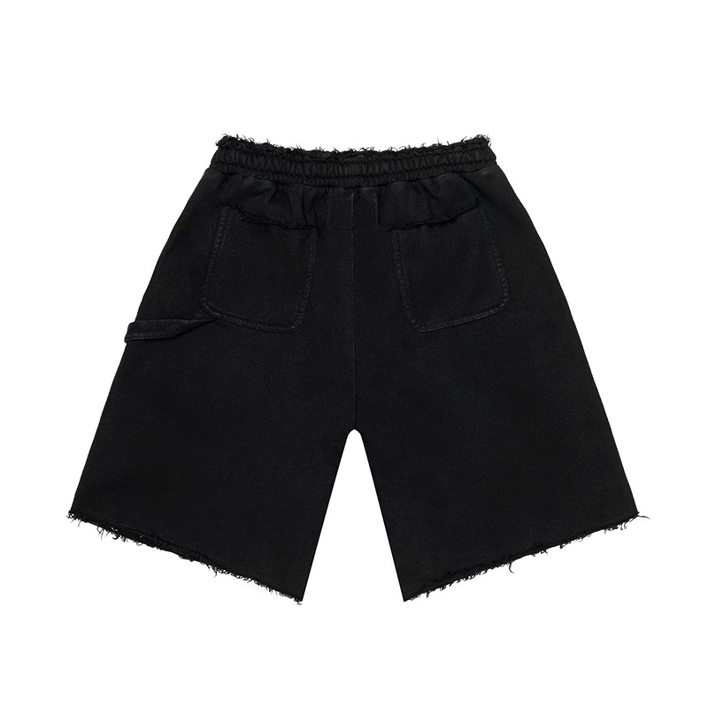 CARPENTER DISTRESSED SHORTS -BLACK-