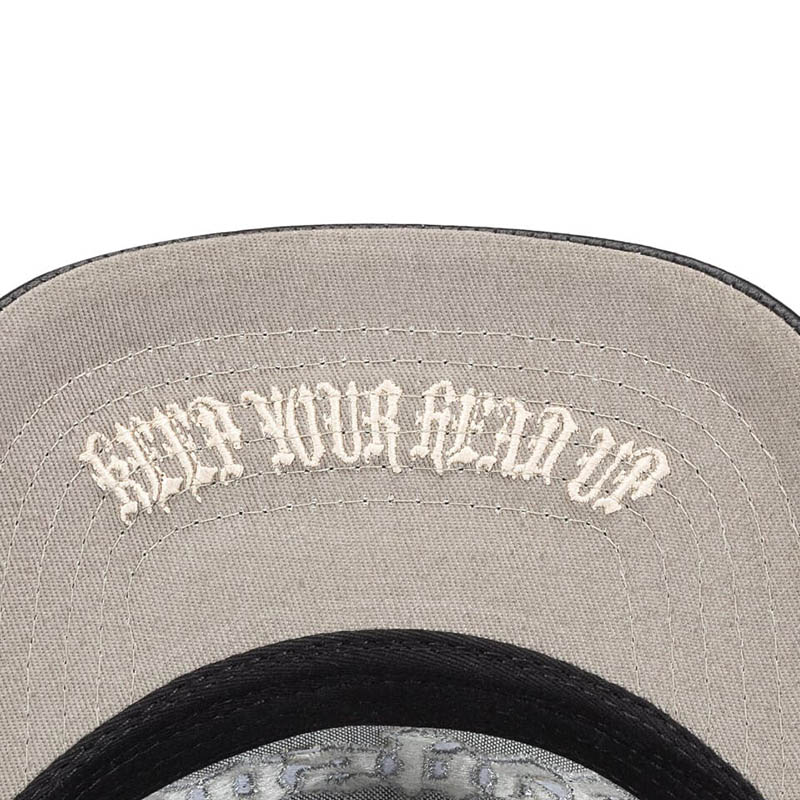 GS FOREVER PREMIUM LEATHER TRUCKER HAT -BLACK-