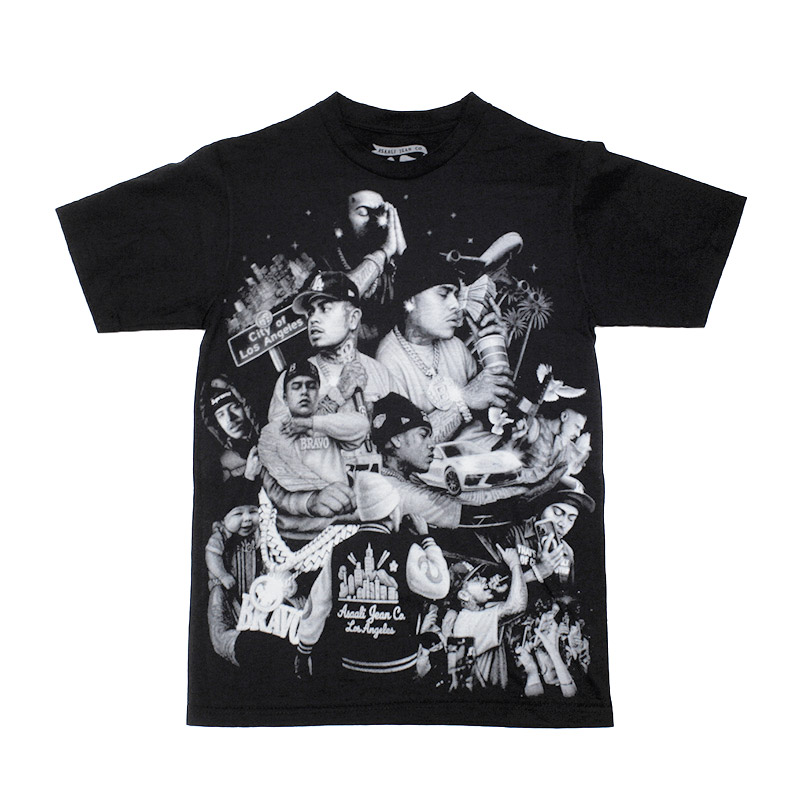 BRAVO THE BAGCHASER ASAALI CITY OF LA T-SHIRT -BLACK-
