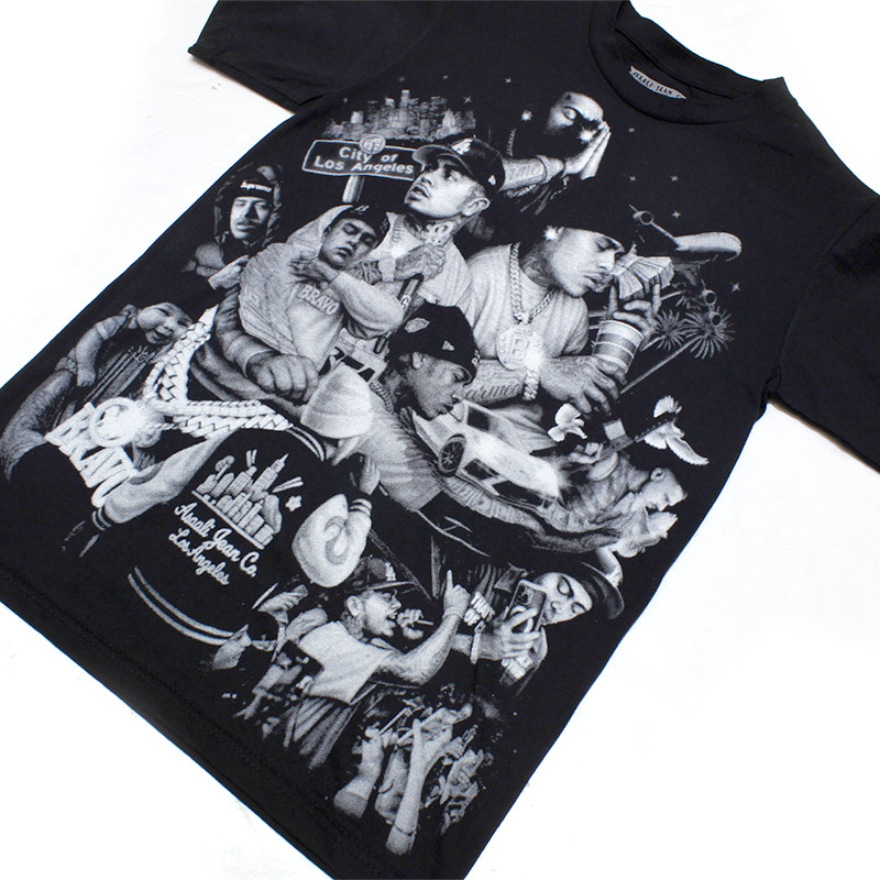 BRAVO THE BAGCHASER ASAALI CITY OF LA T-SHIRT -BLACK-