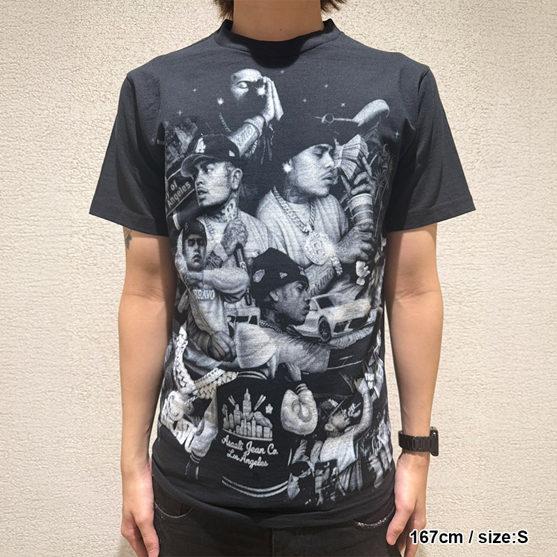 BRAVO THE BAGCHASER ASAALI CITY OF LA T-SHIRT -BLACK-