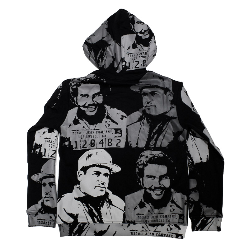 GREY PANTONE CARTEL HOODIE -BLACK/GRAY-