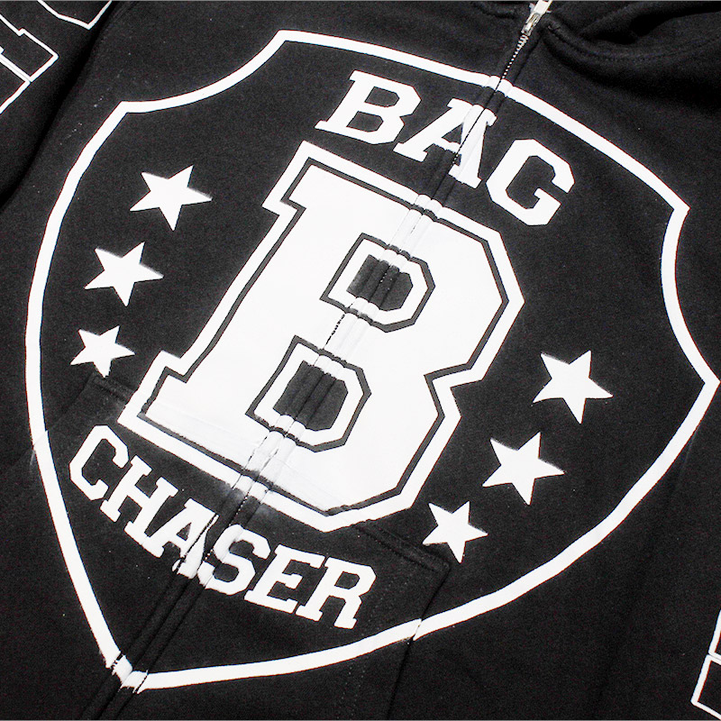 BRAVO THE BAGCHASER X ASAALI SHIELD ZIP UP -BLACK-