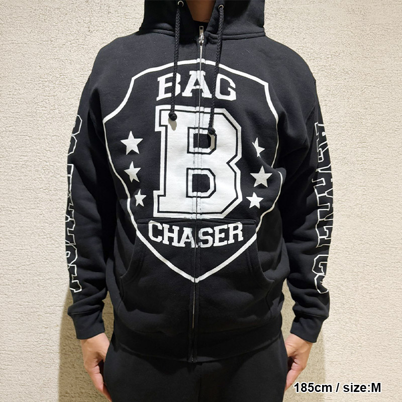 BRAVO THE BAGCHASER X ASAALI SHIELD ZIP UP -BLACK-