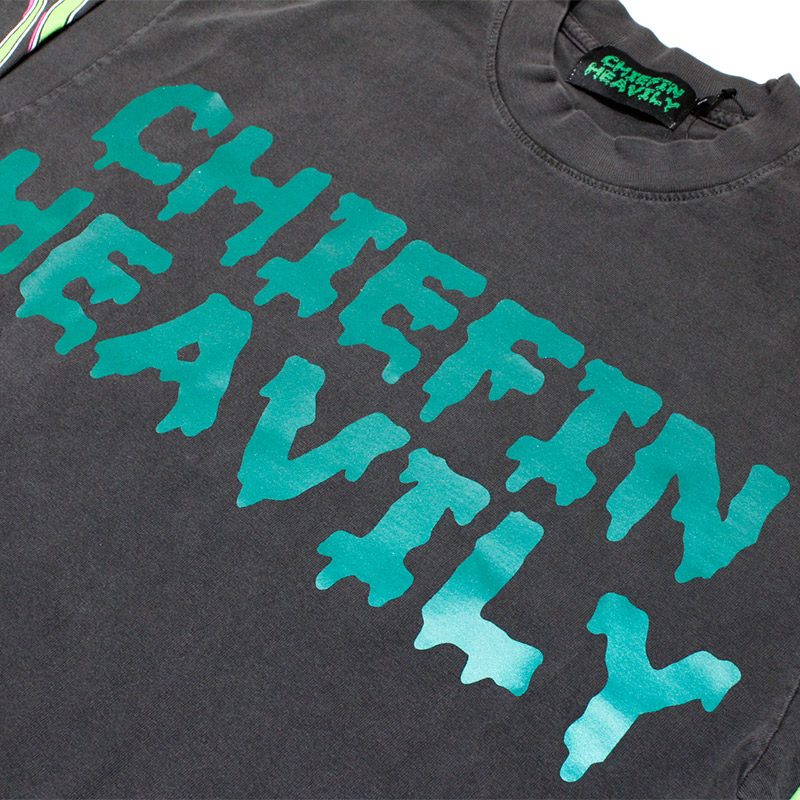 CHIEFIN FLAME L/S T-SHIRT -BLACK-