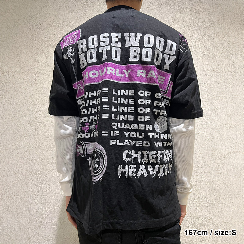 AUTO BODY LAYERD L/S T-SHIRT -BLACK-