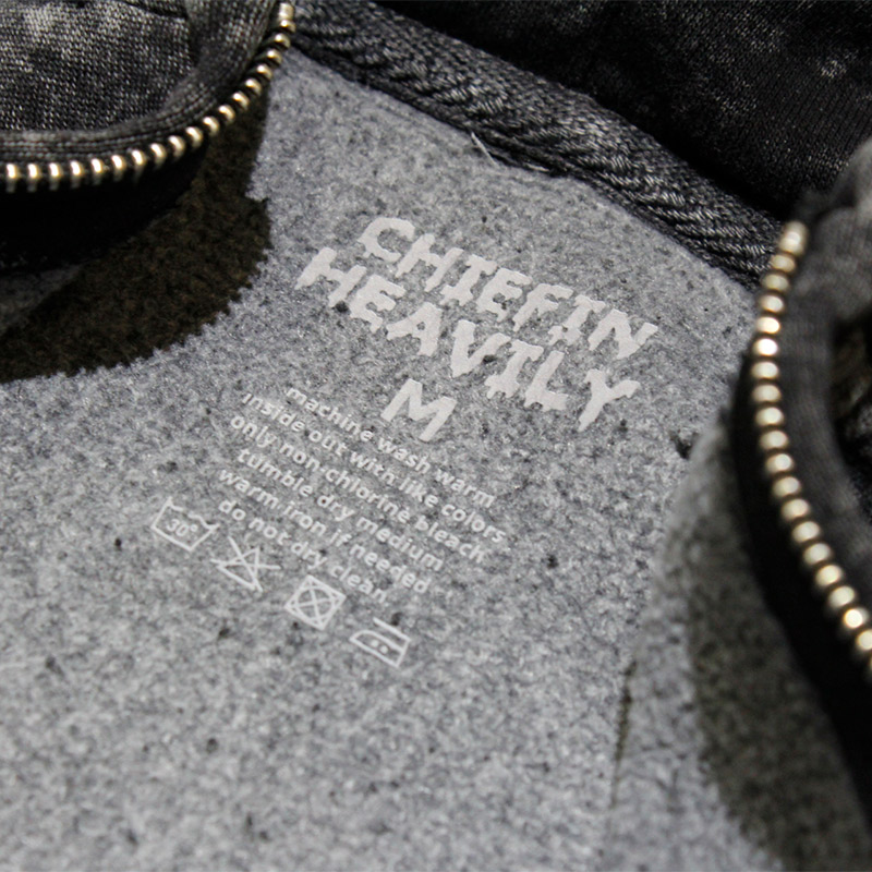 STINCN ZIP HOODIE -BLACK-