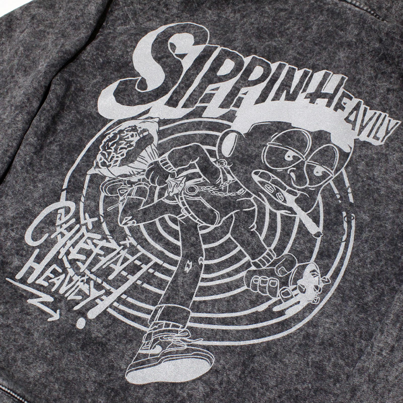 SKULL HOODIE -BLACK-