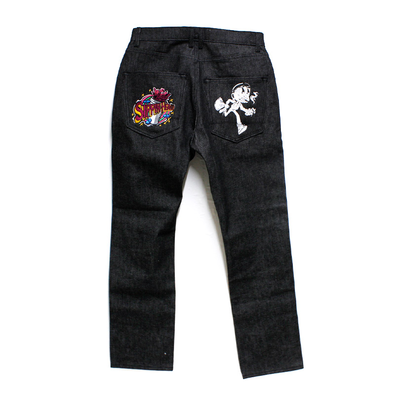 EMBROIDERY DENIM PANTS